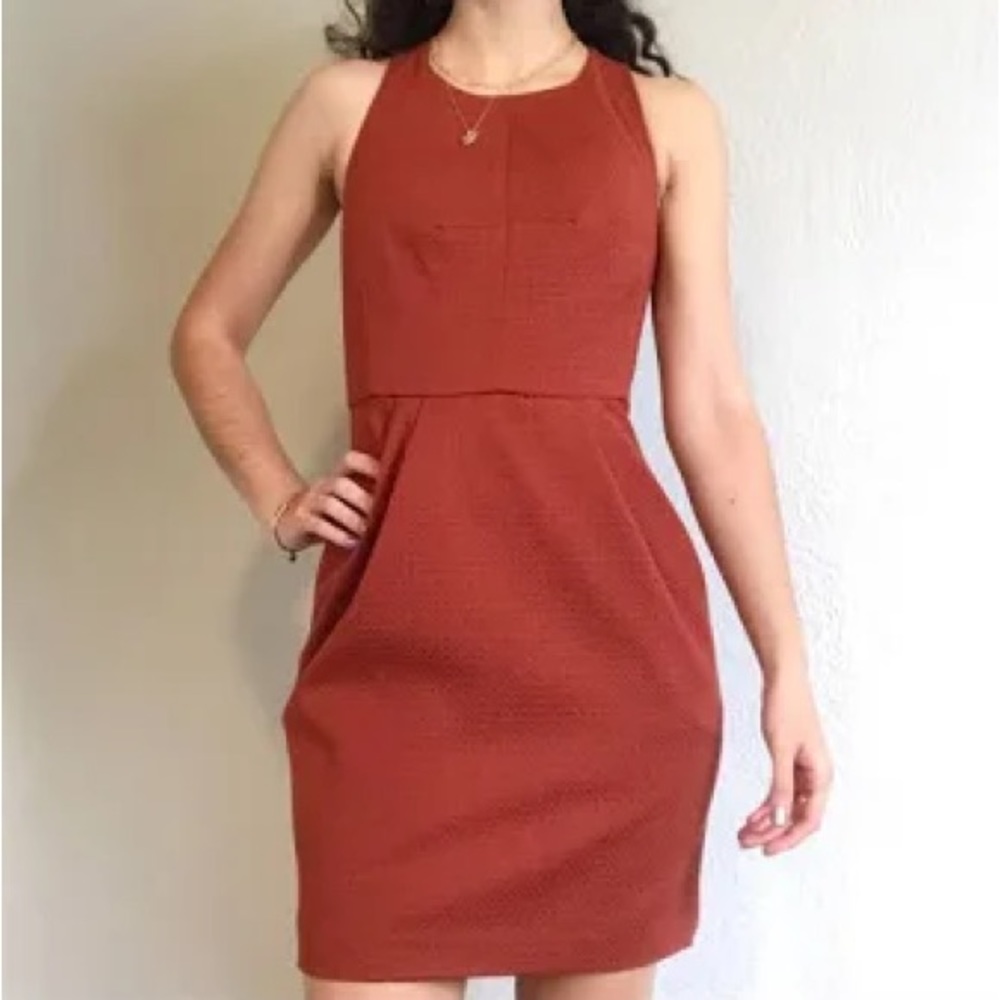 Orange Cross Back Dress